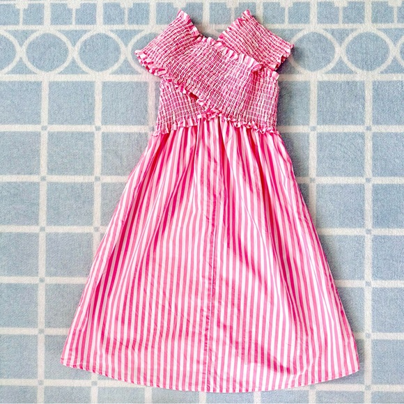 Show Me Your Mumu x Barbie Collab Pink & White Smocked Dress NWOT/Like New Sz S - Picture 11 of 12